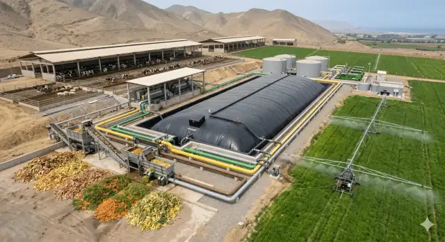 Conexión de tubería de biogás para quemador de planta agroindustrial en Trujillo